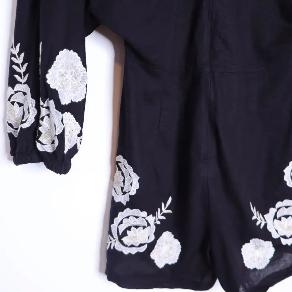 Zara embroidered linen